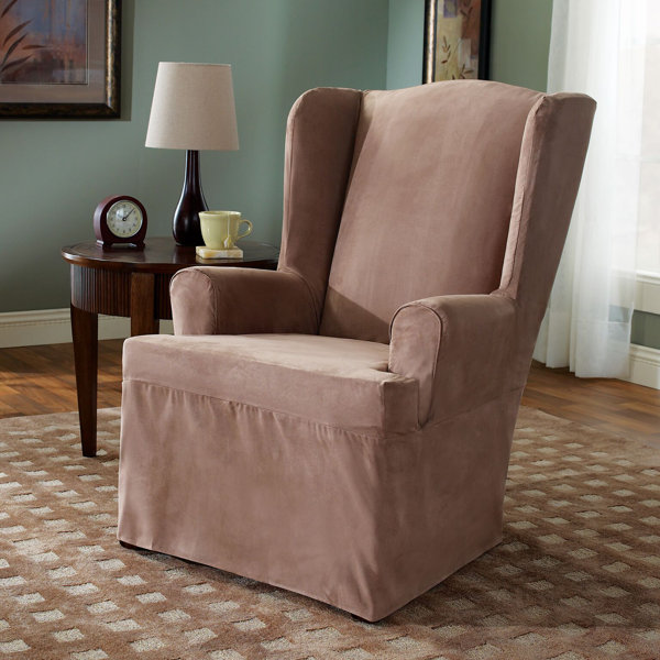 Sure Fit Soft Suede TCushion Wingback Slipcover & Reviews Wayfair